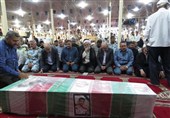 تشییع باشکوه پیکر مطهر شهید مدافع امنیت در قشم